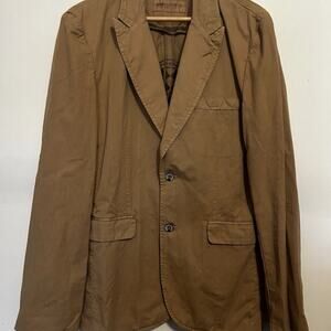 Paper Denim Cloth Men's Blazer Stripe Size 2 100% Cotton